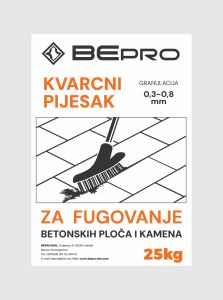 Vrece Kvarc za FUGOVANJE niza rezolucija